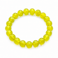 9mm Natural Golden Xiuyan Jade Bracelet ,Stretch Beaded Bracelet