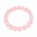 10mm Pink Amethyst Bracelet – Handmade Natural Crystal Stretch Bracelet