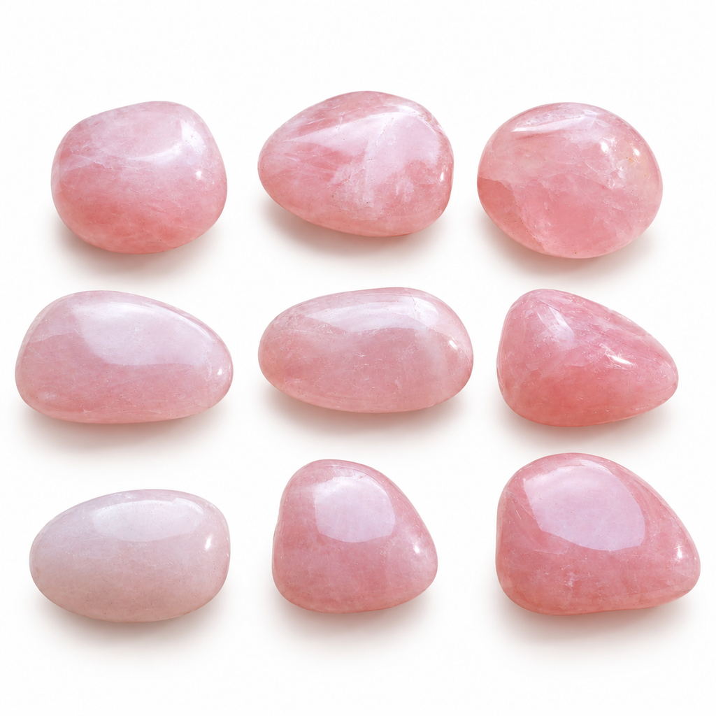 2.5-3.5cm Natural Rose Quartz Rough Stones | 2-Piece Crystal Set