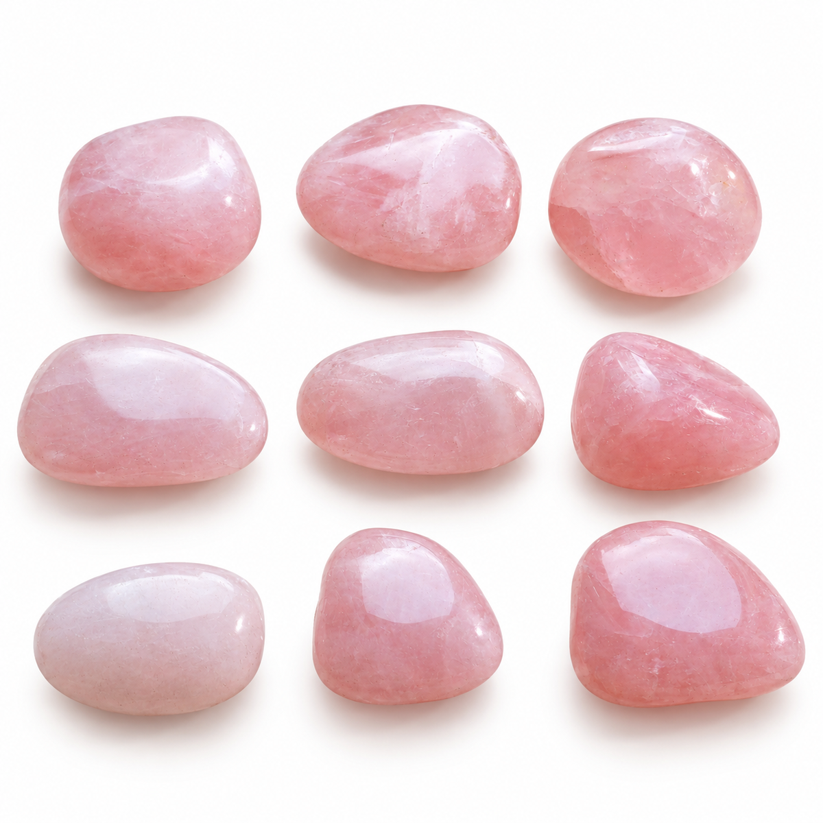 2.5-3.5cm Natural Rose Quartz Rough Stones | 2-Piece Crystal Set