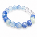 Natural Blue Kyanite & Aquamarine Bracelet | 10mm Gemstone Beads