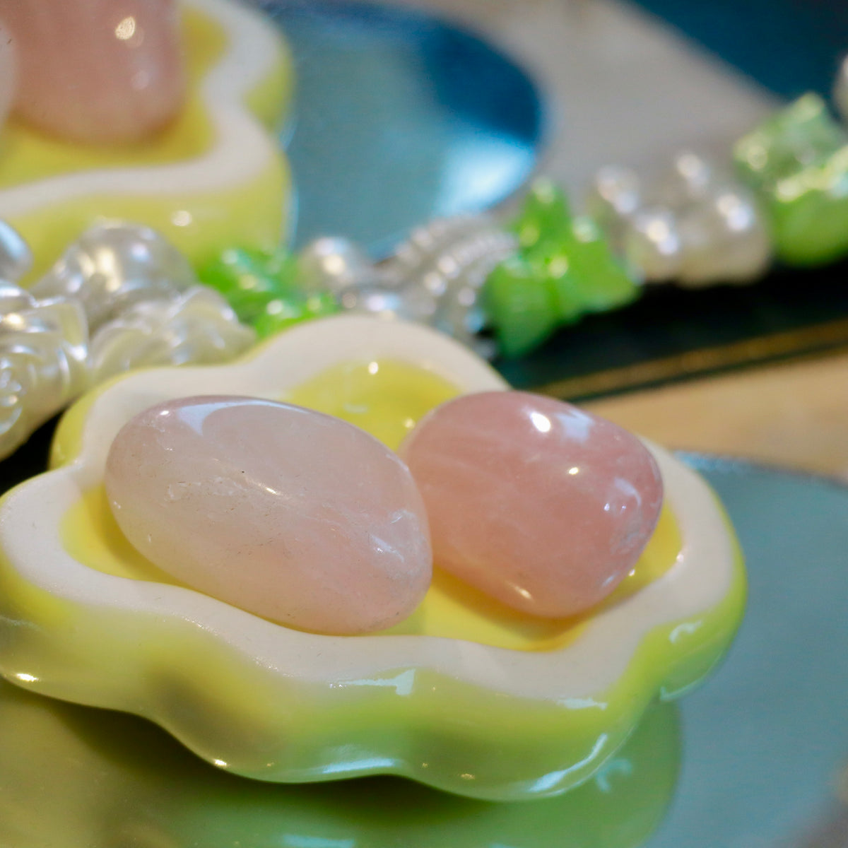 1.5-2.5cm Natural Rose Quartz Rough Stones | 2-Piece Crystal Set