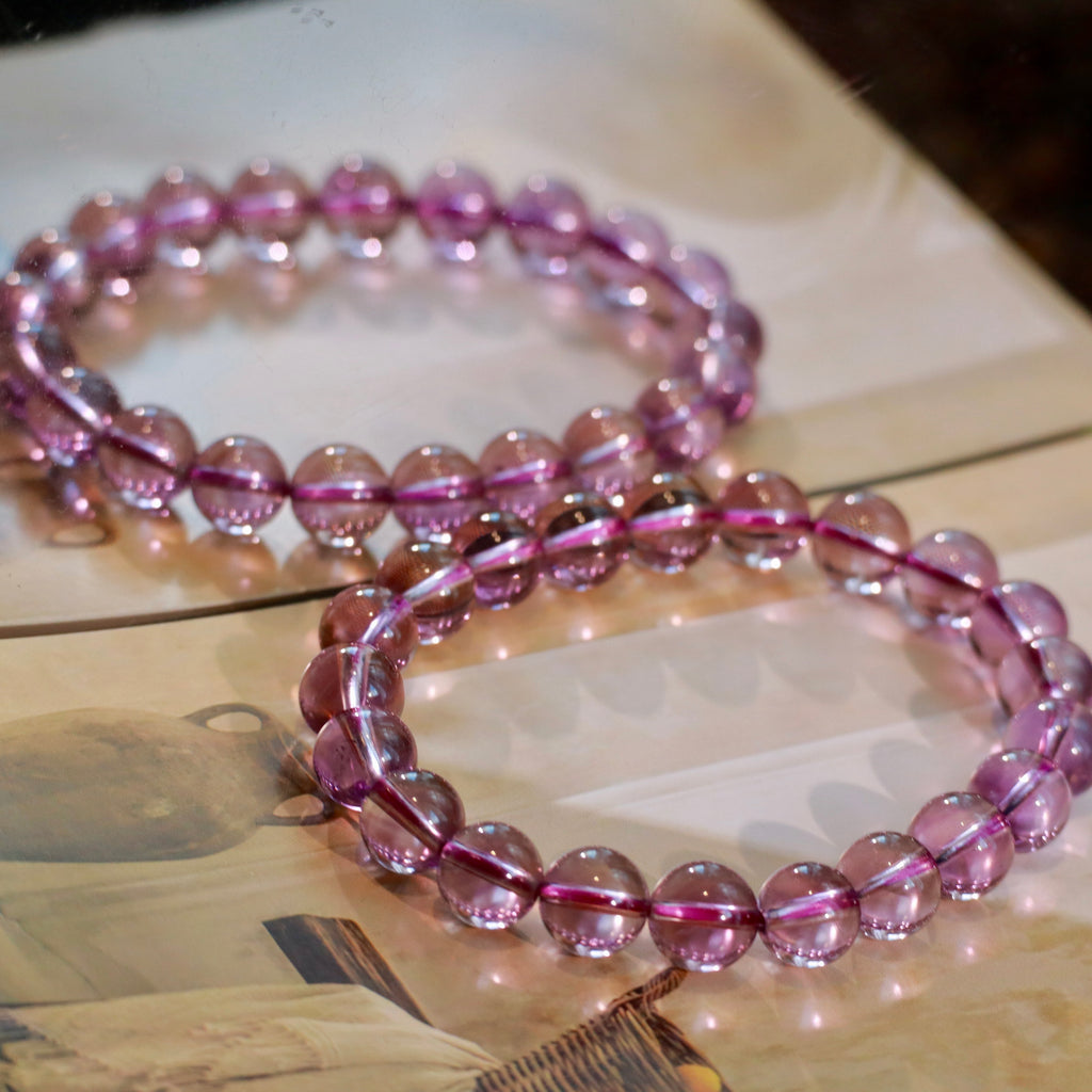 Natural Amethyst Bracelet |9mm Crystal Beads