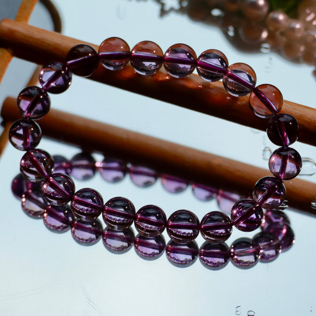 Natural Amethyst Bracelet |9mm Crystal Beads